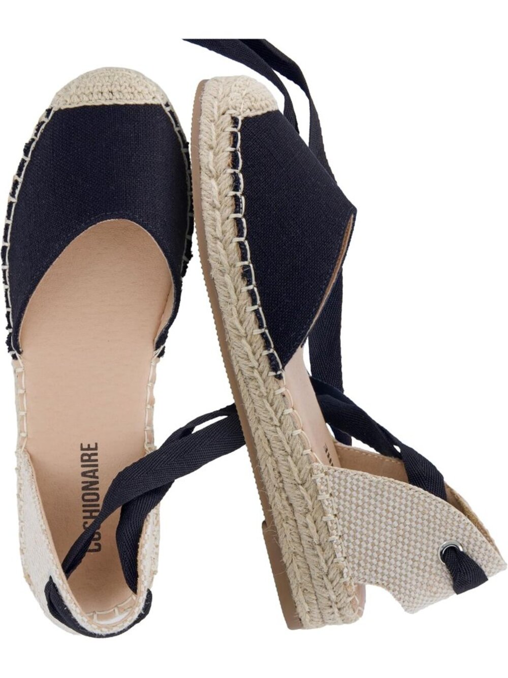 Women's Black Tallish Espadrilles Closed Toe Wedge Sandal with Elastic